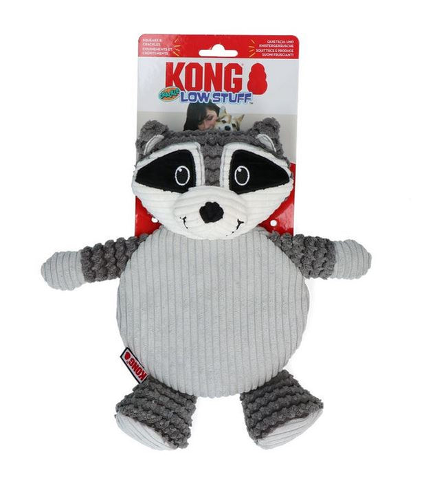 KONG Low Stuff Crackle Tummiez Raccoon.