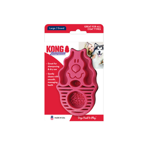 KONG Zoom Groom Raspberry.