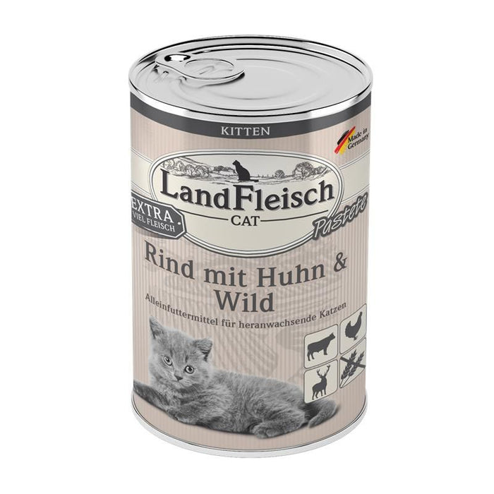 LandFleisch Cat Kitten Pastete Rind+Huhn+Wild