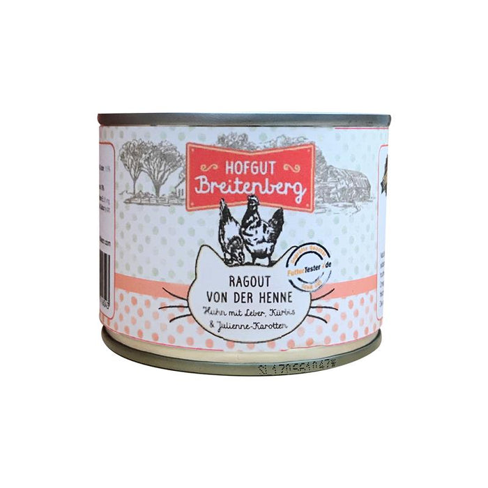 Hofgut Breitenberg Cat Ragout from the hen Chicken 12x180g