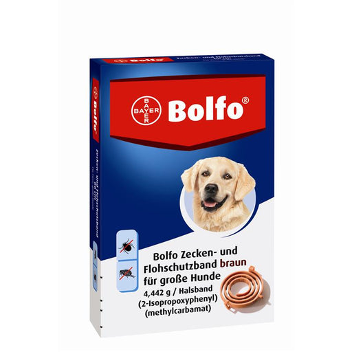 BOLFO Zecken- und Flohschutzband, große Hunde, 66 cm, braun.