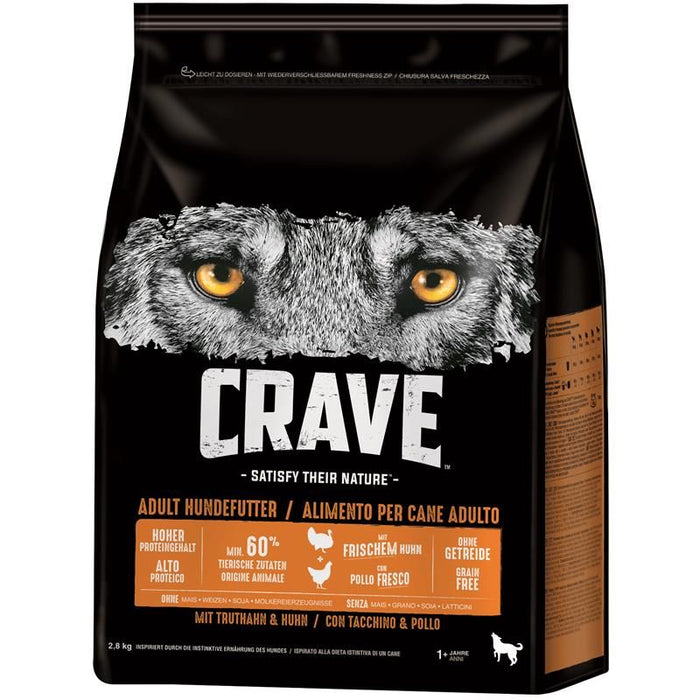 Crave Dog Trockenfutter Truthahn & Huhn