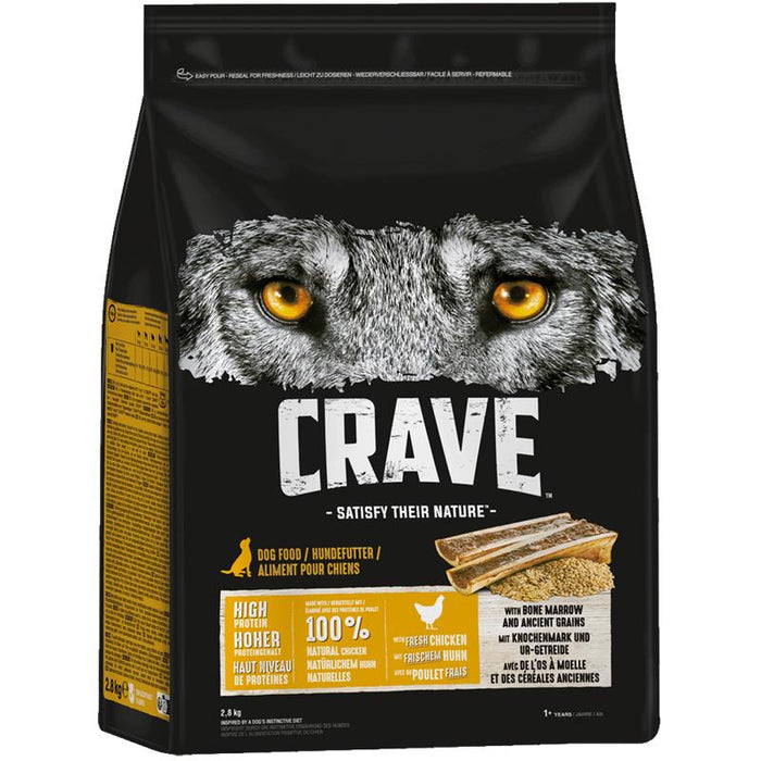 Crave Dog Trockenfutter Huhn & Knochenmark