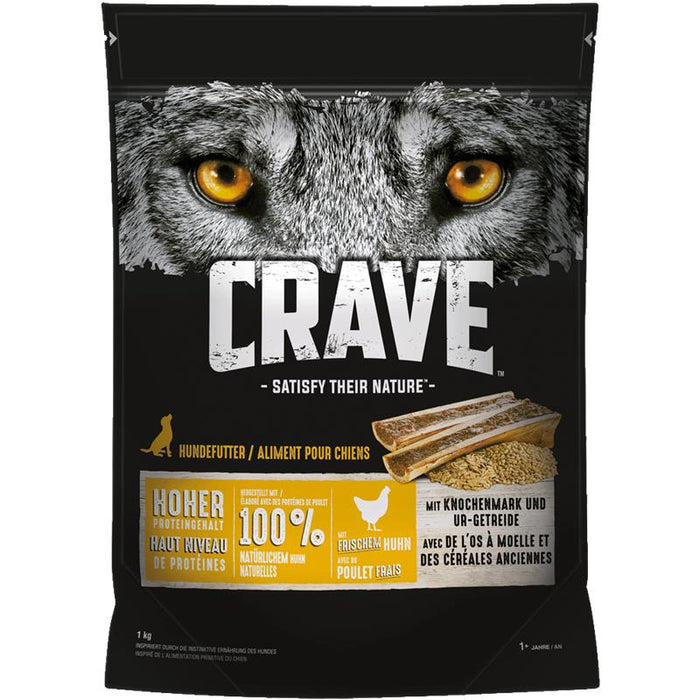 Crave Dog Trockenfutter Huhn & Knochenmark