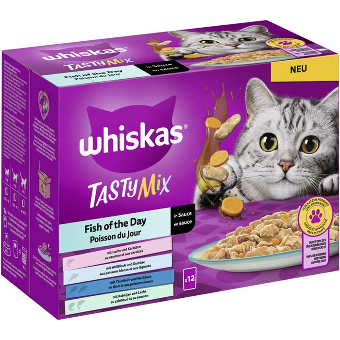 Whiskas Tasty Mix Portionsbeutel Multipack Fish of the Day in Sauce
