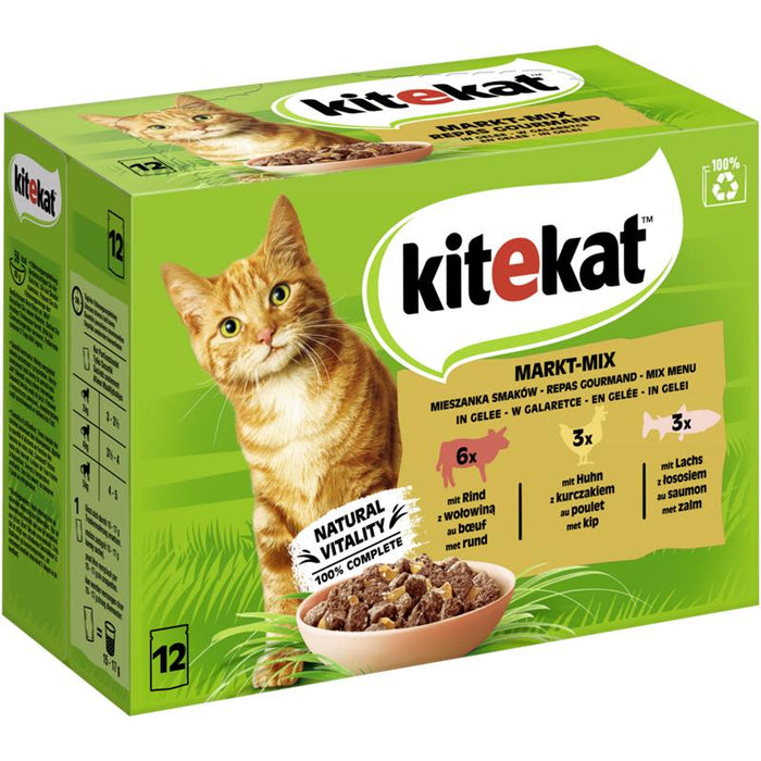Kitekat MP Markt-Mix in Gelee 12x85g 4er Pack