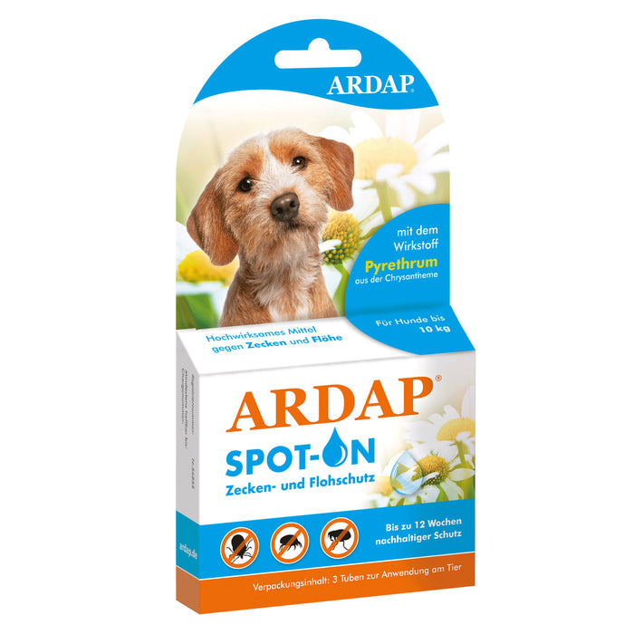 Ardap Spot-On für Hunde unter 10 kg.