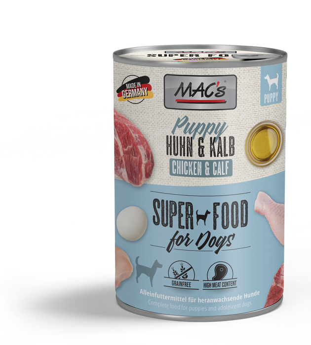 Macs Dog Puppies Volaille, Coeur &amp; Foie 6x400g