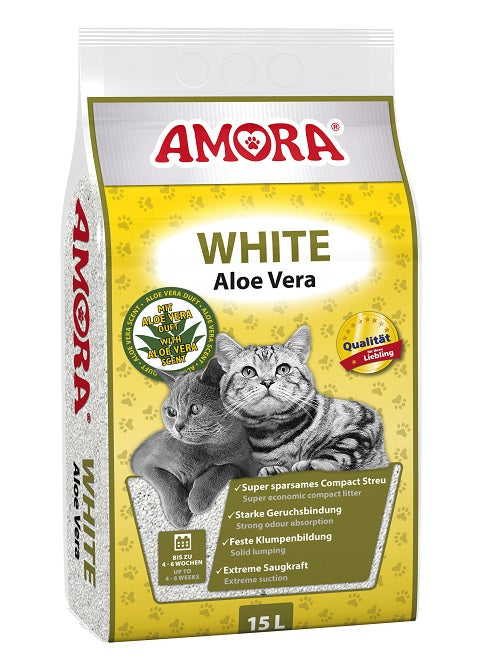 AMORA Katzenstreu White Compact 15 Liter