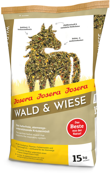 Cheval Josera, forêt et prairie