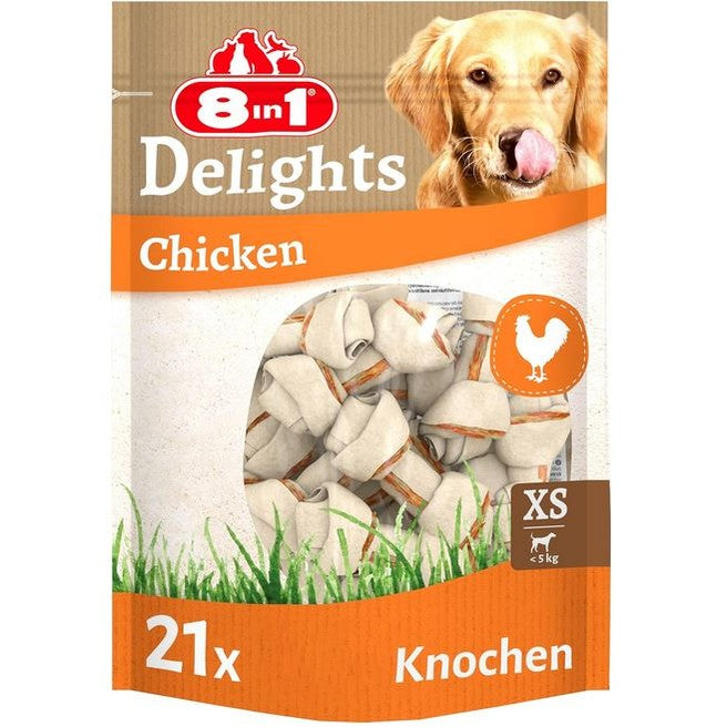8in1 Delights Kauknochen Chicken Value Bag