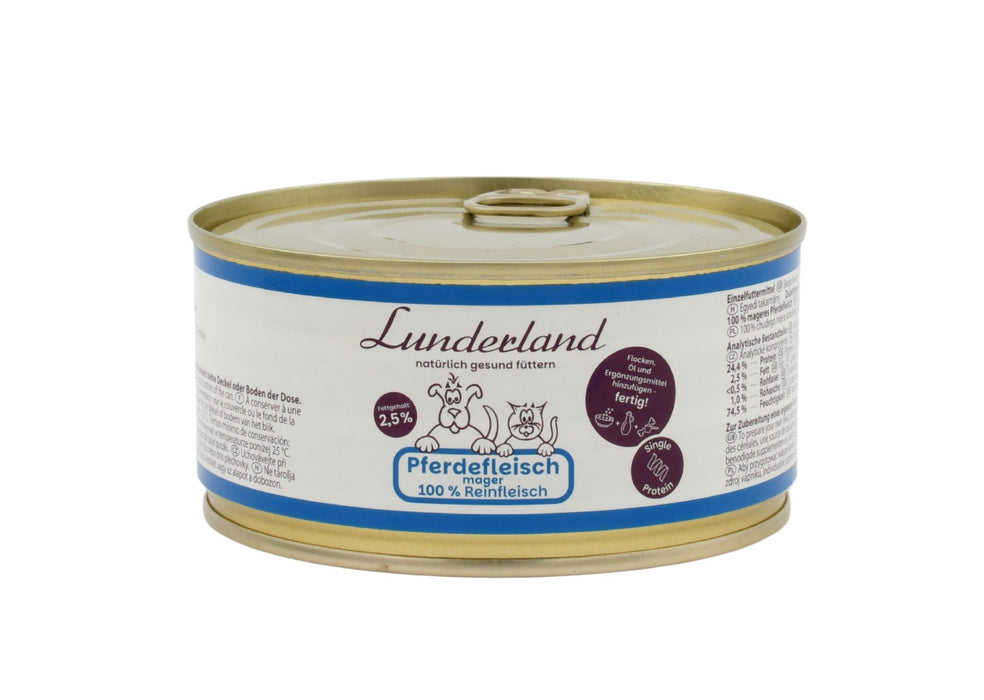 Lunderland Reinfleisch-Dose Pferdefleisch mager