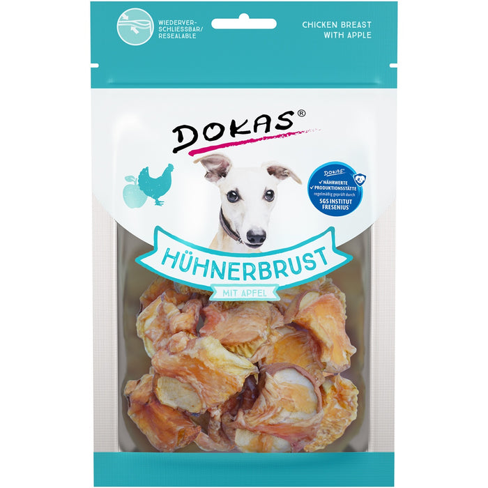 Dokas dog snack filet de poitrine de poulet aux pommes 70g
