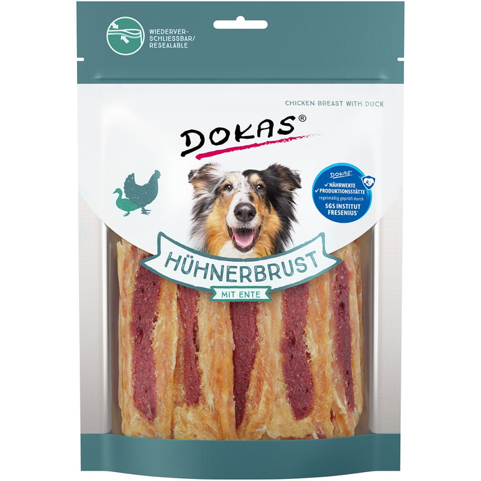 Dokas dog snack filet de poitrine de poulet au canard 220g