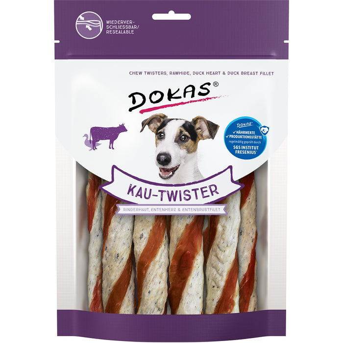 Dokas Kau-Twister Rinderhaut, Entenherz & Entenbrust 9x200g
