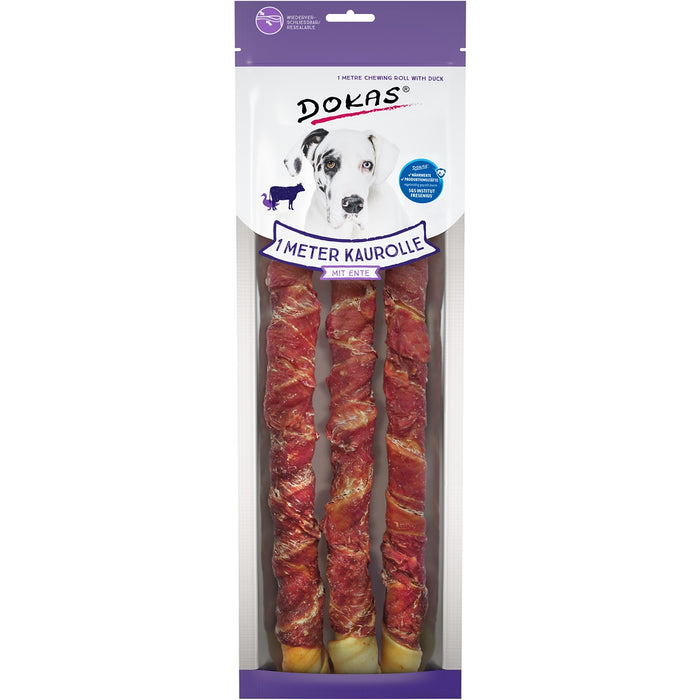 Dokas dog snack 1m chew roll made from cowhide 315g