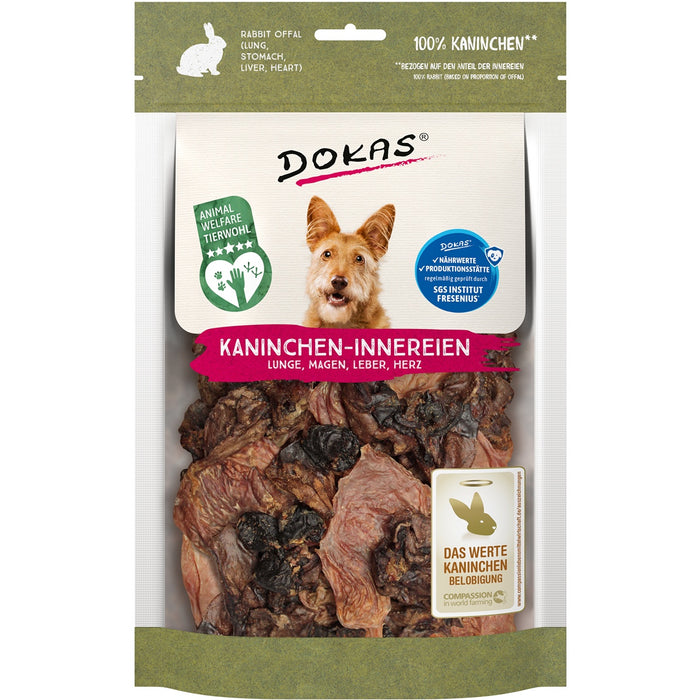 Dokas Dog Snack Kaninchen-Innereien (Herz, Lunge, Magen, Leber) 7x100g