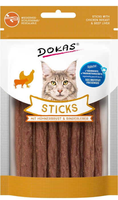 Dokas Cat Sticks mit Hühnerbrust & Rinderleber