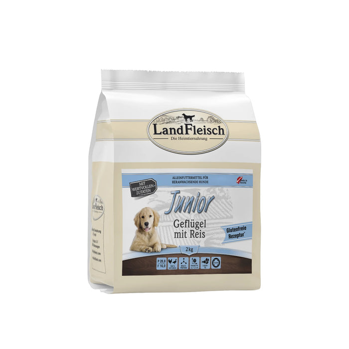 LandFleisch Dog Trocken Junior Geflügel mit Reis