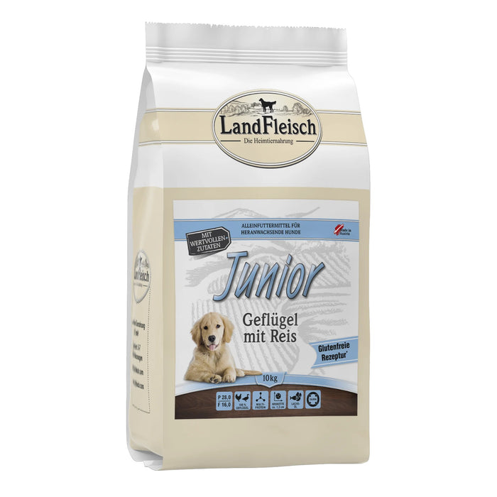 LandFleisch Dog Trocken Junior Geflügel mit Reis