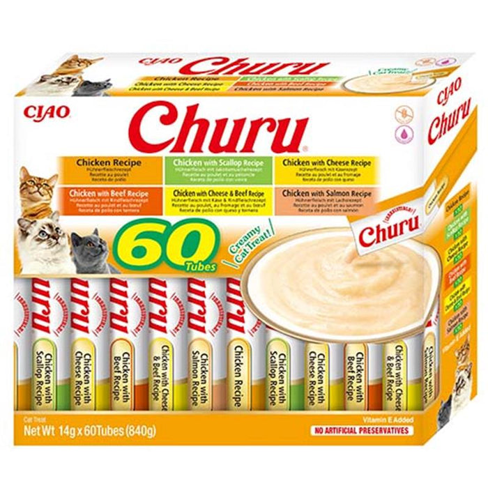 Inaba Cat Churu Varieties 60x14g