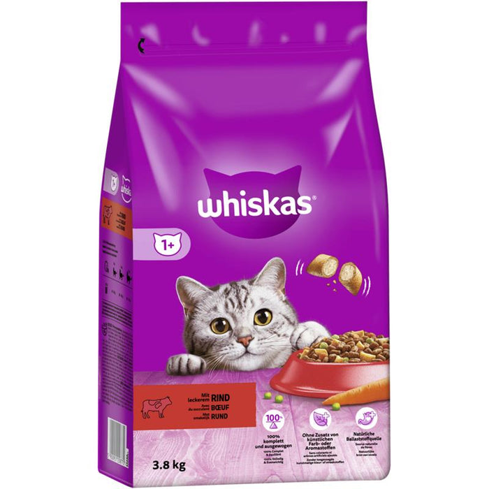 Whiskas Trocken Adult 1+ Rind 3,8kg