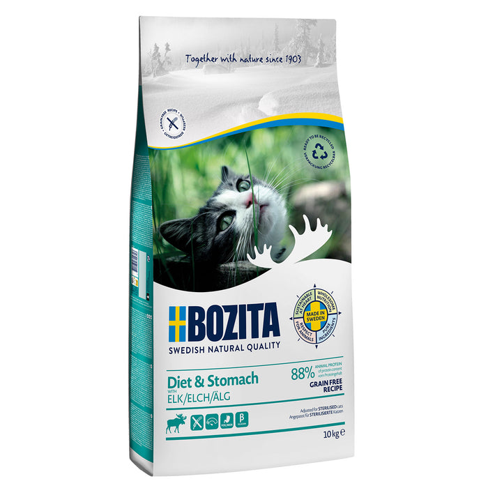 Bozita Cat Diet &amp; Estomac Sans céréales Elk