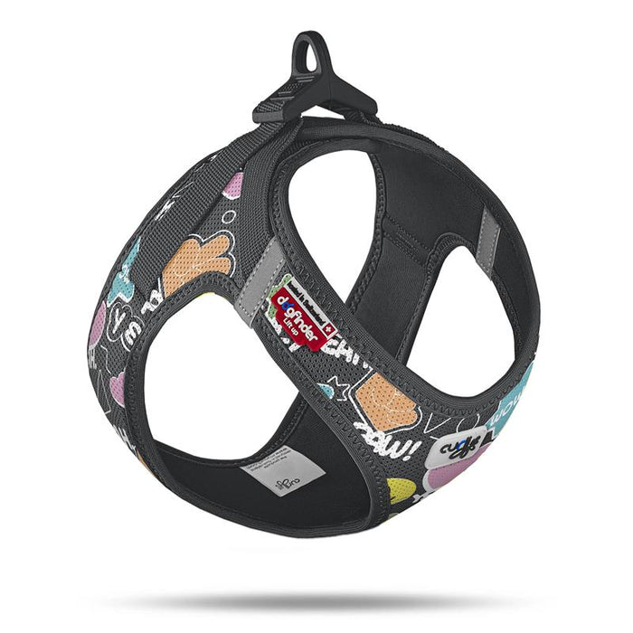 Curli Clasp Vest Geschirr LE25 Comic Black