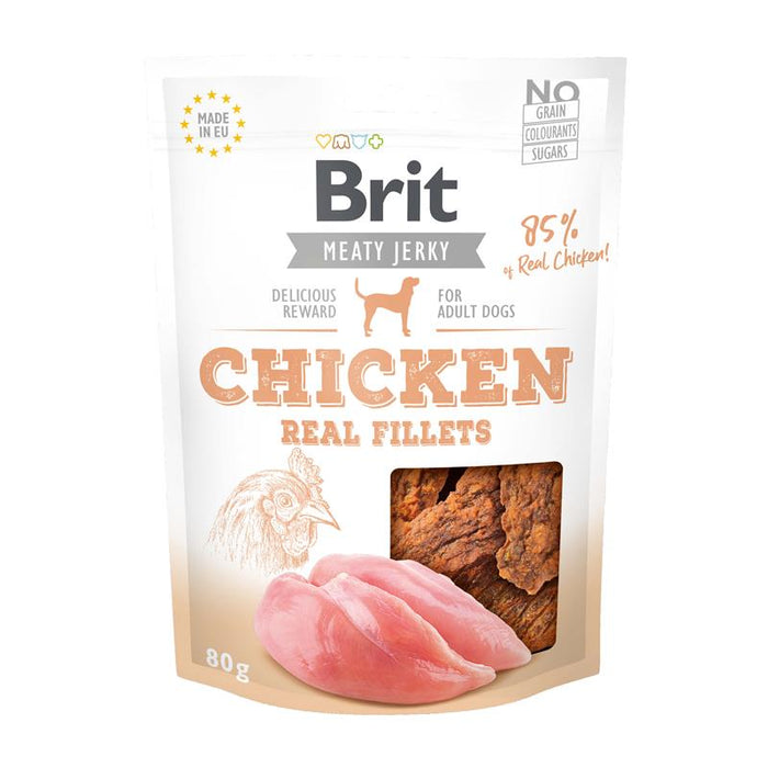 Brit Dog Snack Meaty Jerky Fillets 12x80g.