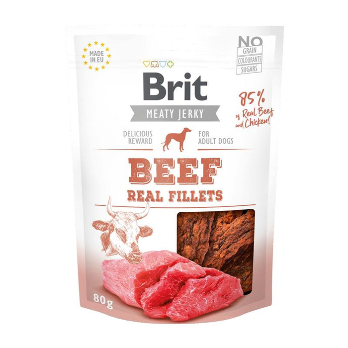 Brit Dog Snack Meaty Jerky Fillets 12x80g.