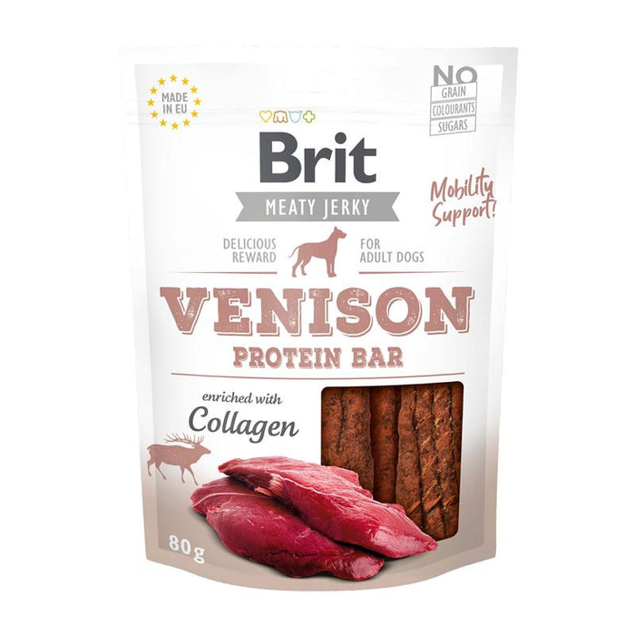 Brit Dog Snack Meaty Jerky Protein Bar 12x80g.