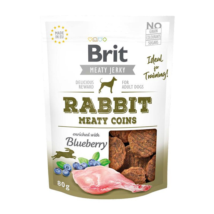 Brit Dog Snack Meaty Jerky Coins 12x80g.