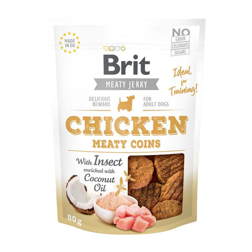 Brit Dog Snack Meaty Jerky Coins 12x80g.