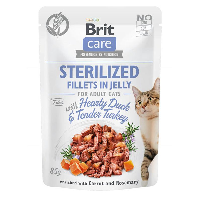Brit Care Cat  Fillets in Jelly Sterilized 24x85g