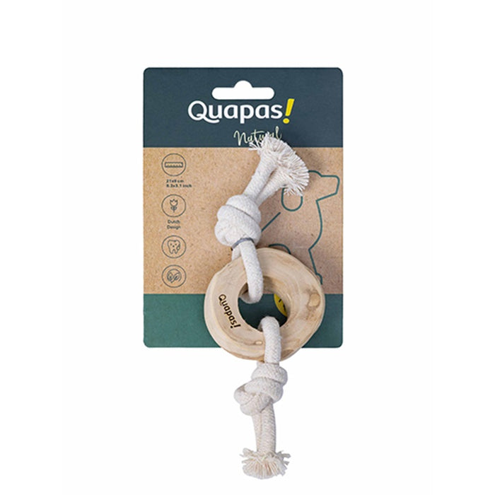 Quapas Dog Toy Coffeewood Knotted Pull Ring