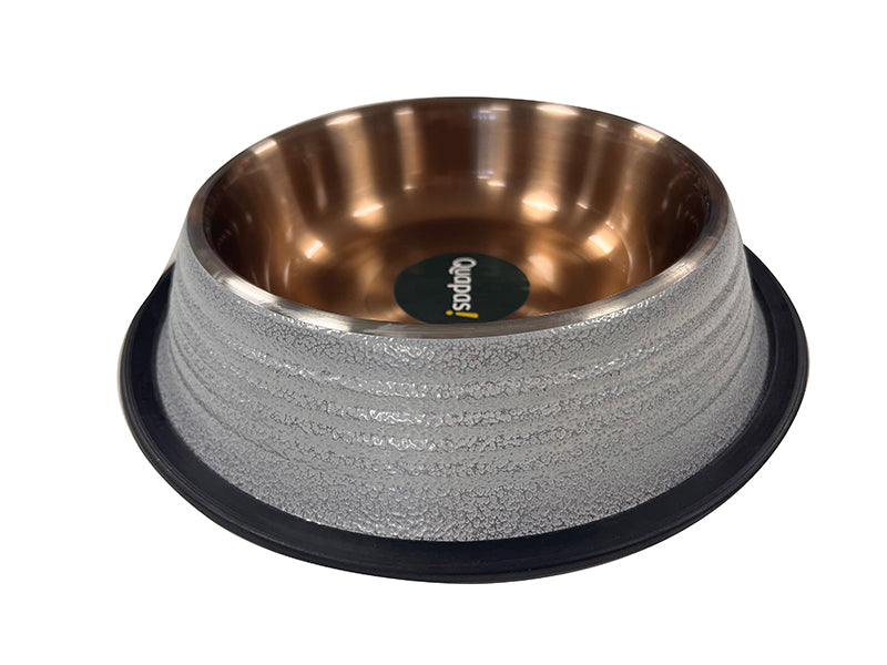 Quapas Dog Bowl non-skid Light Grey