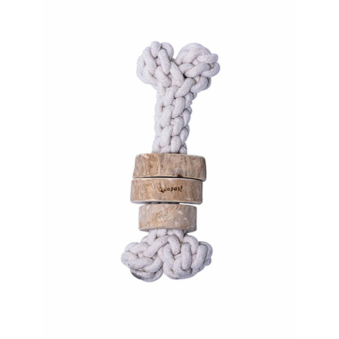 Quapas Dog Toy Coffeewood Bone