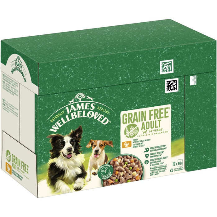 James Wellbeloved Dog PB Getreidefrei 48x90g