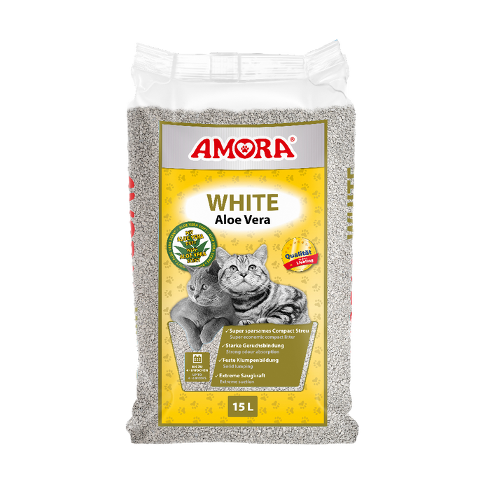 AMORA Katzenstreu White Compact 15 Liter