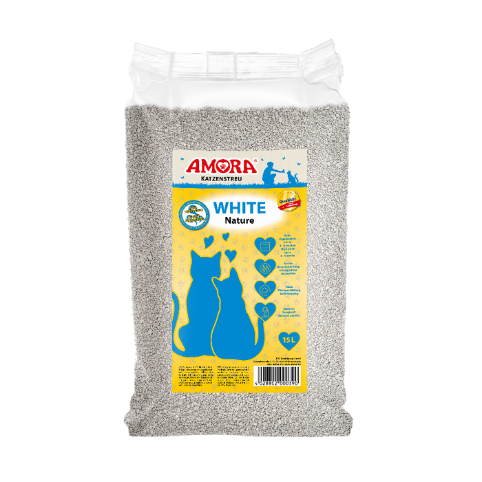 AMORA Katzenstreu White Compact 15 Liter