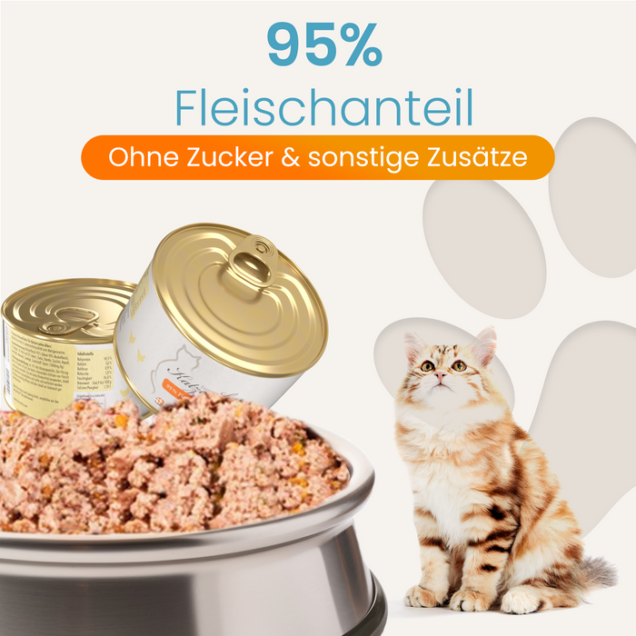 Katzenfutter Probierset (3x200g) + Filet-Creme
