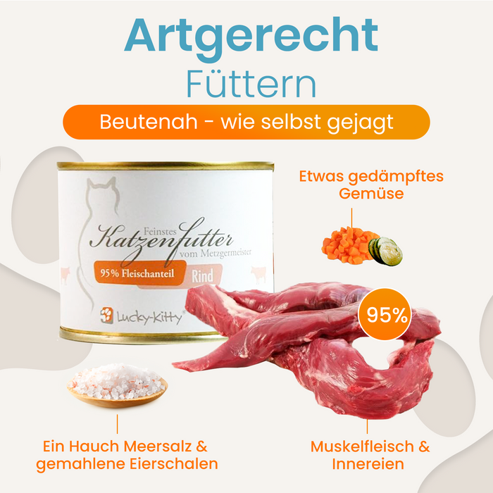 Katzenfutter Rind Premium-Qualität