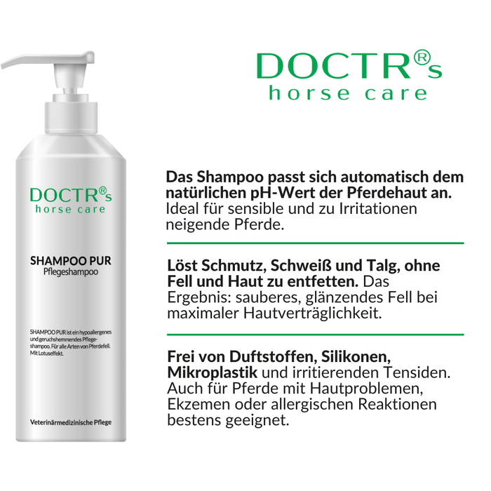 SHAMPOO PUR – Pflegeshampoo für Pferde