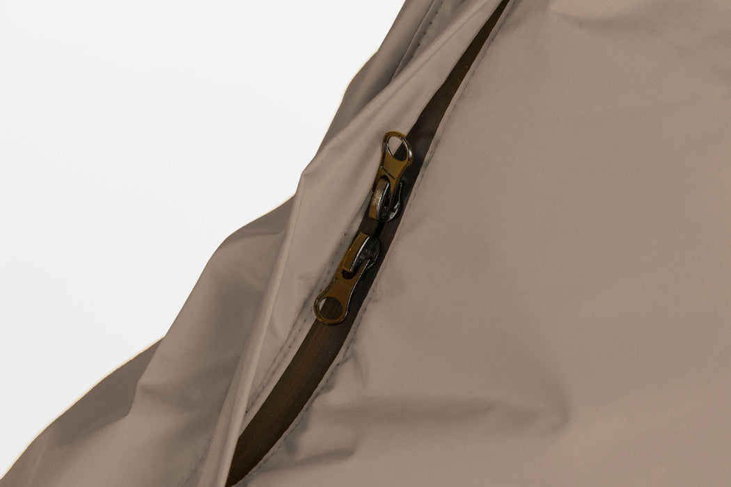 Hunderegenjacke mit Rückenöffnung "Cashmere Brown"