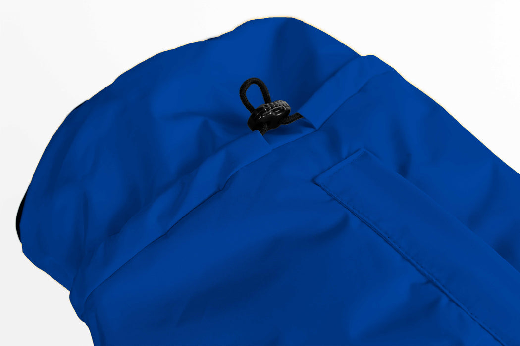 Hunderegenjacke mit Rückenöffnung "Royal Blue"