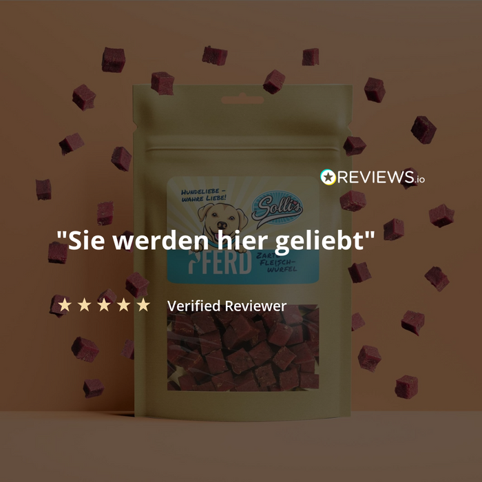 Zarter Liebesbeweis - Pferd Fleischwürfel