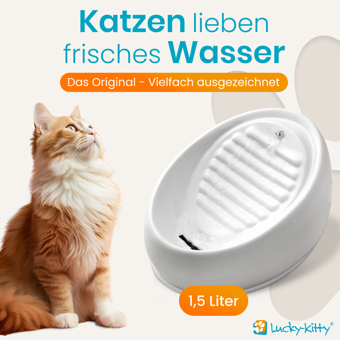 Keramische drinkfontein (grijs)