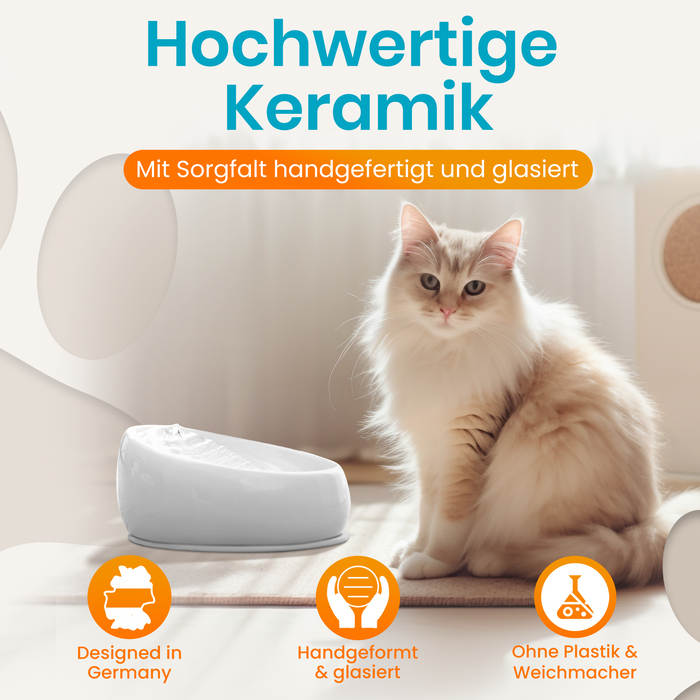 Keramische drinkfontein (grijs)
