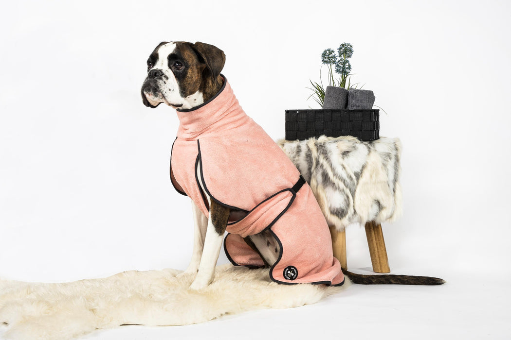 Hundebademantel & Schlafmantel (2-in-1) „Luxury Pink“