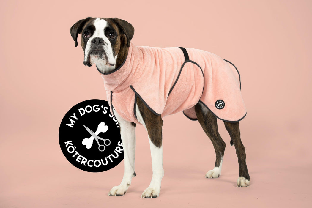 Hundebademantel & Schlafmantel (2-in-1) „Luxury Pink“